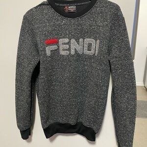 Fendi Charcoal Crewneck boy’s Sweater XXL